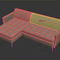 Modern Light Brown L Shaped Sofa With Metal Legs And Comfortable Design