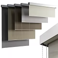 Modern Home Window Blinds In Various Colors With Slats And Control Chains 3d model