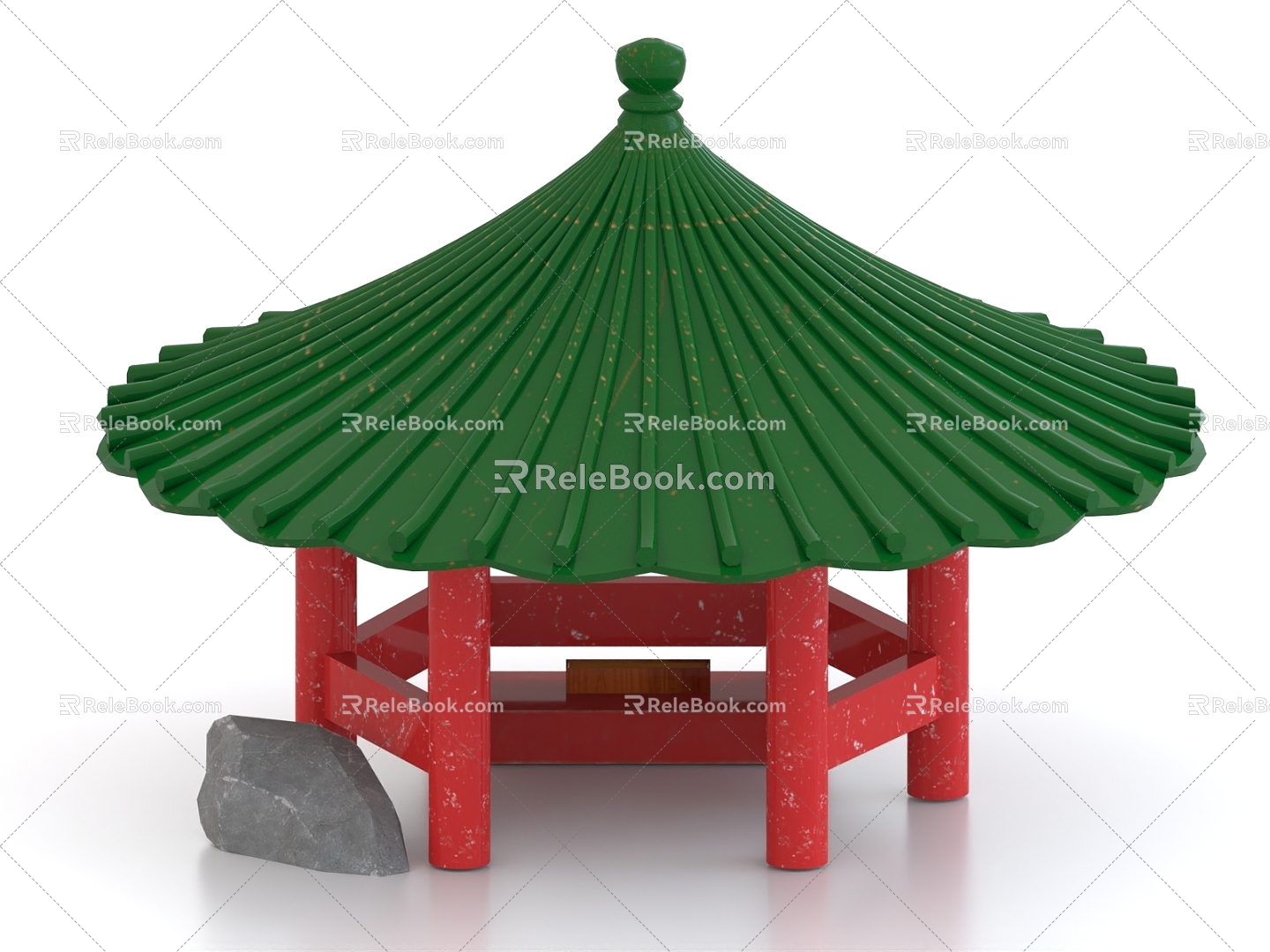 Ancient built pavilion pavilion 3d model