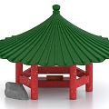 Ancient built pavilion pavilion 3d model