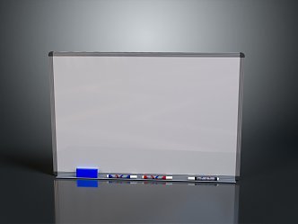 Modern whiteboard writing splint with clip writing board drawing board writing board 3d model