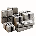 Stylish Gift Boxes With Black Polka Dot Patterns And Black Ribbon Bows For Presents