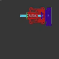 Blue Mechanical Equipment Industrial Pump With Shaft Housing And Base Structure