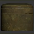 Brass Round Storage Container For Daily Life Supplies And Home Use