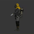 Tactical Combat Weapon With Protective Suit Helmet And Military Gear