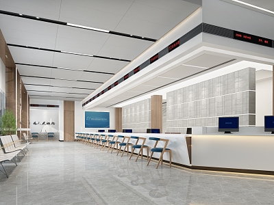 Modern Hall Service Reception Hall 3d model