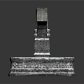 Artistic Stone Sculpture Carving With Decorative Pillar And Square Base Texture Design