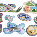 Colorful Shaped Children's Play Sets With Various Designs And Activity Tracks