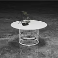 Modern Round Table Outdoor Indoor Minimal Round Table 3d model