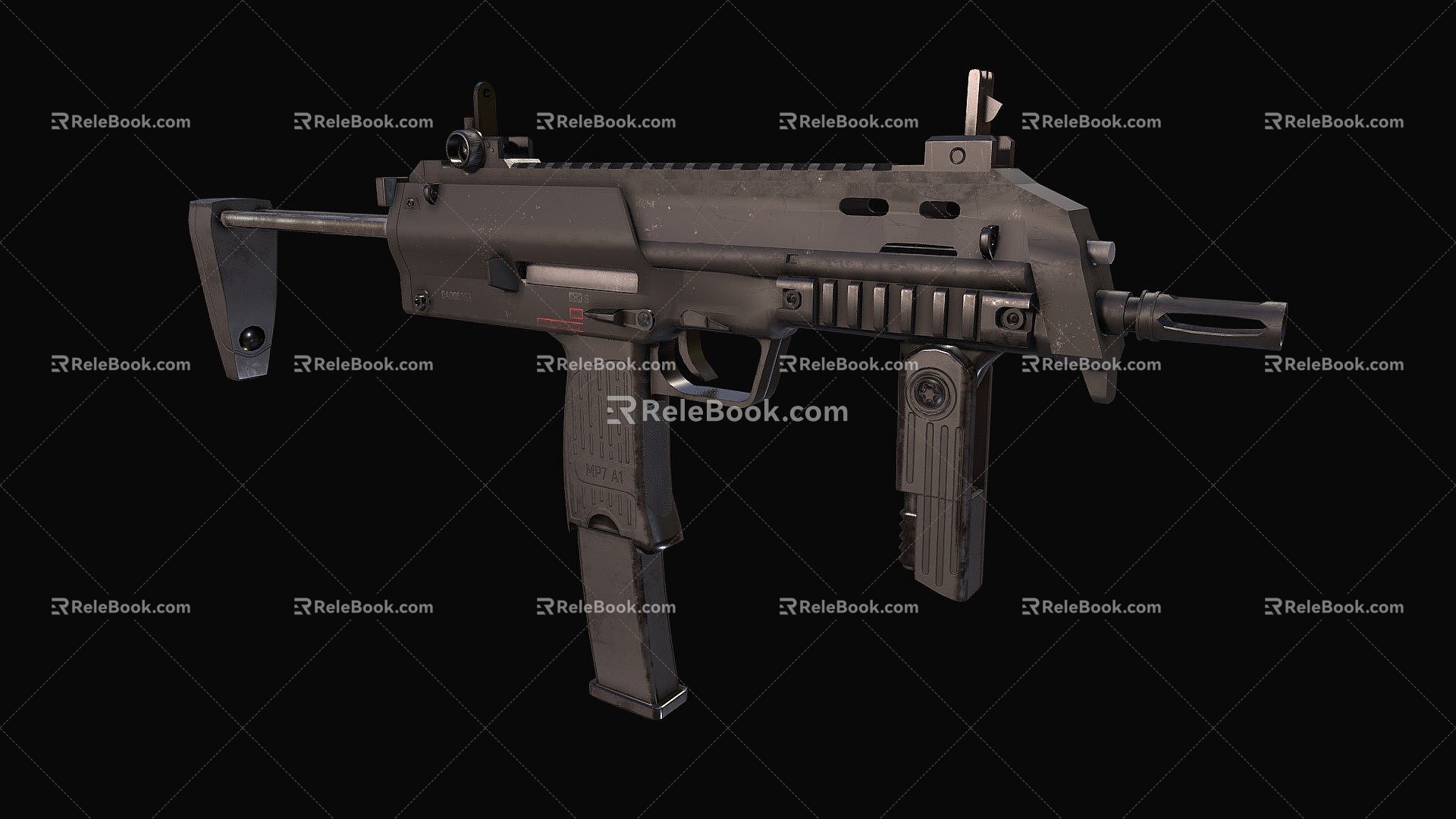 Weapon submachine gun model