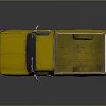 Yellow Classic Pickup Truck With Open Bed And Chrome Accents Side View