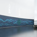 Technology Exhibition Hall Dot Matrix Screen 3d model