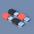 Black And Red USB Flash Drives With Different Shapes Portable Storage For Daily Use