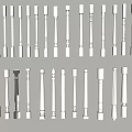 Various Designed White Balusters With Classic And Modern Design Elements For Home