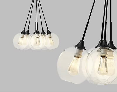 Industrial LOFT chandelier 3d model Industrial LOFT chandelier 3d model