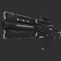 Futuristic Tactical Weapon Design With Multiple Barrels And Advanced Components