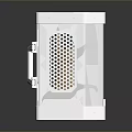 White Household Storage Container With Handle And Vent Holes Design