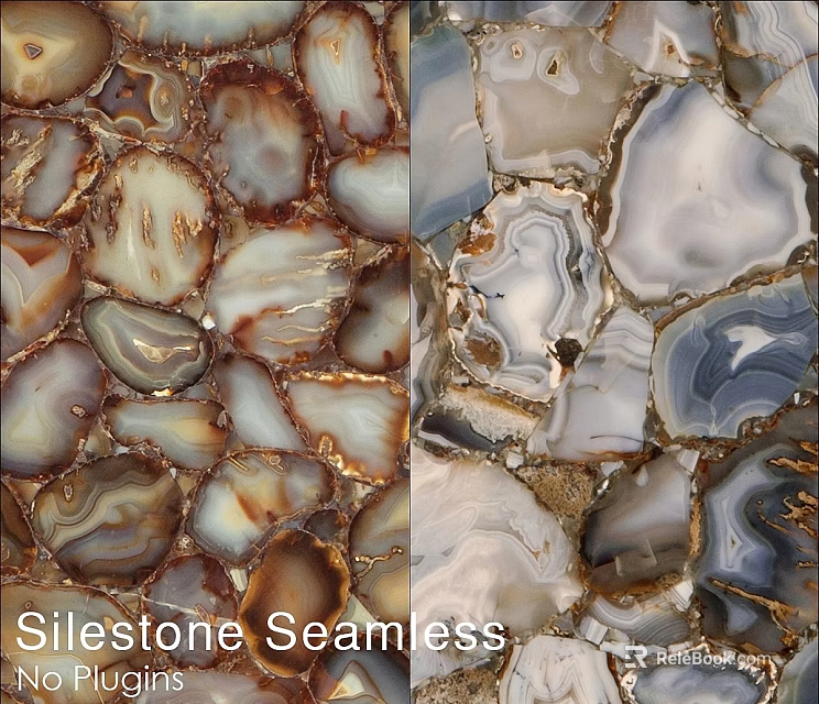 Silestone Seamless Design With Agate Like Patterns And Natural Color Variations 3d model 
