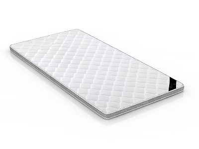 White Mattress With Diamond Stitched Surface And Gray Border Modern Design 3d model