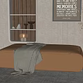 Modern sofa stool 3d model