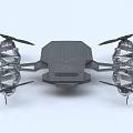 Professional Foldable Multirotor Drone With Grey Body And High Tech Structure