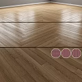 Key Components of Herringbone Wood Flooring with Texture Samples and Pattern Design 3d model