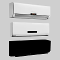 Three Wall Mounted White Air Conditioner Fans With Modern Design For Home Cooling