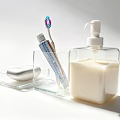 Essential Daily Washing Products With Toothbrush Toothpaste Hand Soap And Soap Dish