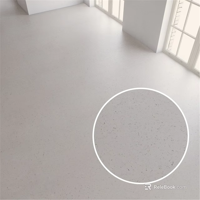 Bright White Speckled Floor Surface With Smooth Texture And Natural Light 3d model 