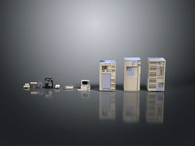 Various Computer Equipment Including Server Racks Towers Monitors And Office Devices 3d model
