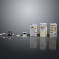 Various Computer Equipment Including Server Racks Towers Monitors And Office Devices