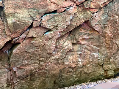 Natural Rock Surface With Detailed Cracks And Rugged Textured Patterns 3d model