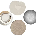 Round carpet combination 3d model