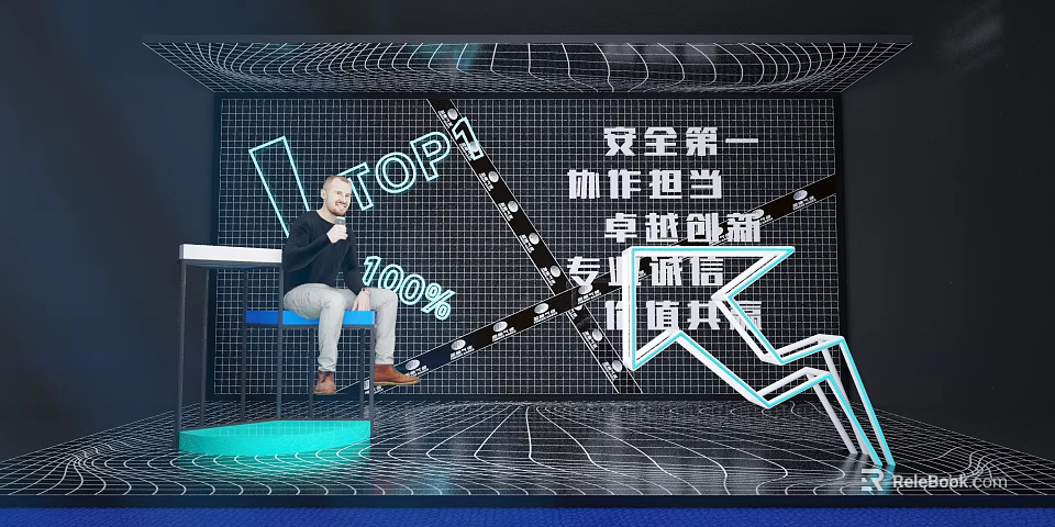 Top 1 Safety First Professional Integrity Trustworthy Person In Studio Setup With Innovation Elements 3d model 
