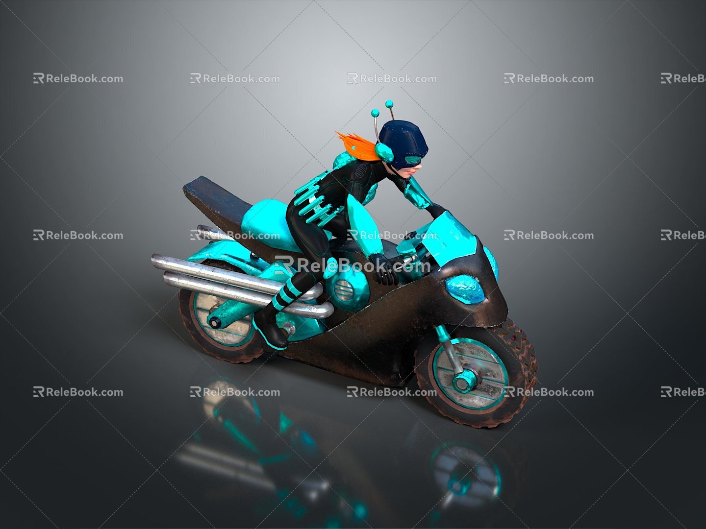 Motorcycle two-wheeled motorcycle off-road motorcycle road race motorcycle motor vehicle transport 3d model