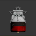LNG Carrier Ship Featuring Red Hull Green Superstructure And Spherical Tanks 3d model