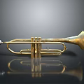 Golden Trumpet Shiny Musical Instrument For Daily Life Use