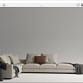 Modern Corner Sofa Minotti Multiplayer Sofa Multiplayer Sofa 3d model
