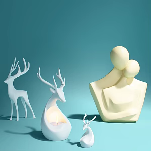 Modern night light carving ornaments 3d model