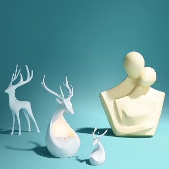 Modern night light carving ornaments 3d model