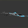 Advanced Aerospace Mechanical Device With Metallic Ring Structure And Blue Glowing Accents