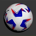 Modern Silver Blue Red Geometric Pattern Soccer Ball For Daily Sports Use