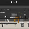 Modern Study Simple Study 3d model