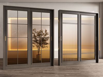 Modern sliding door glass door model