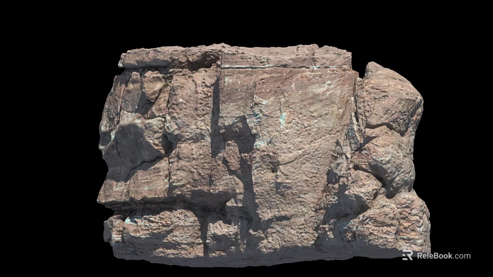 Natural Stone Wood Material With Rough Texture And Natural Patterns For Decorative Use 3d model 