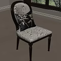 Elegant Classic Dining Chair With Upholstered Fabric Seat Wooden Legs And Decorative Pillow