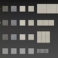 Textured Wall Components In Various Colors For Modern Interior Lighting 3d model