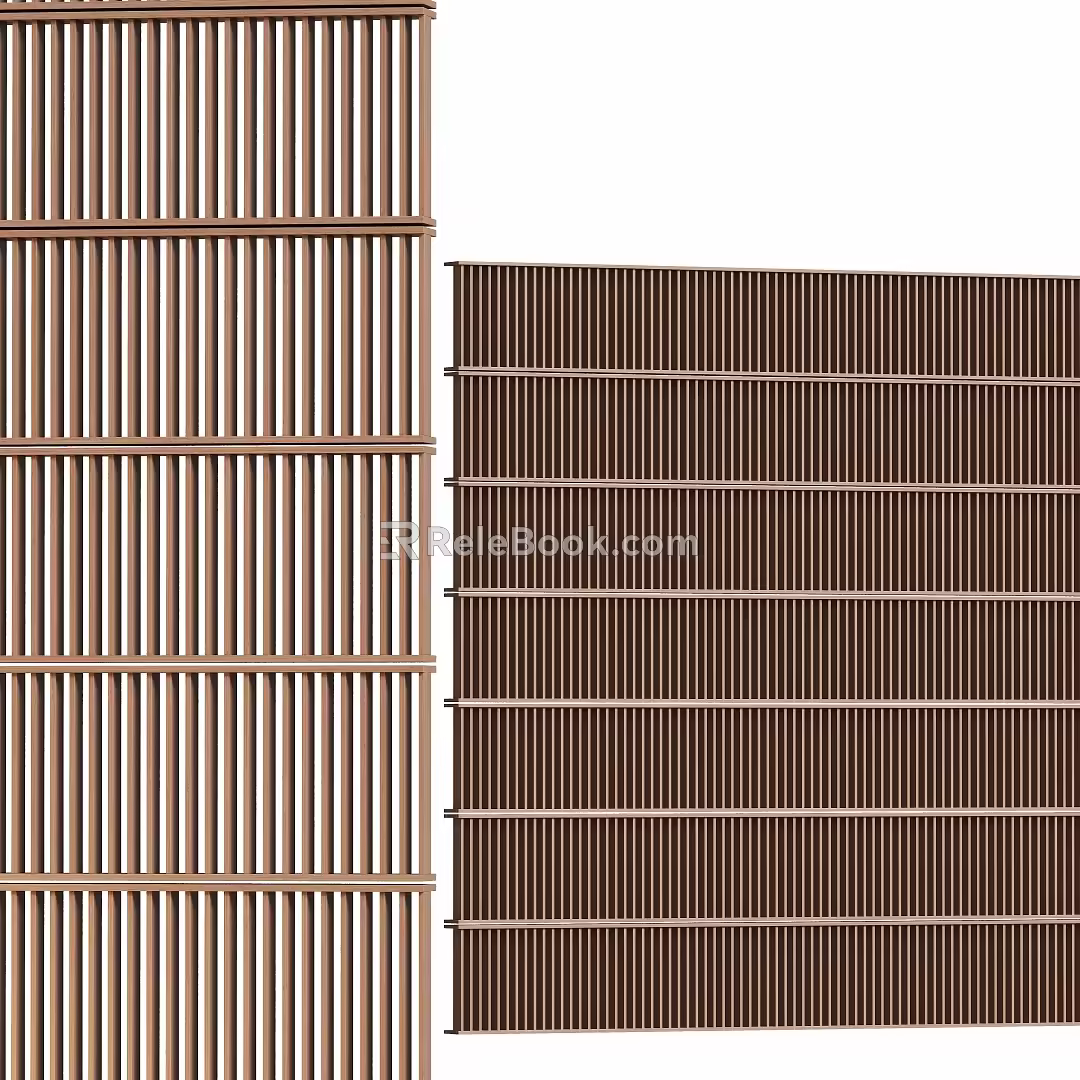 Modern log partition 3d model
