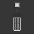 Modern Outdoor Street Light With White Pole And Black LED Head