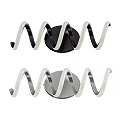 Modern Spiral Design Wall Lamps for Interior Decor with White Spiral and Black Silver Bases